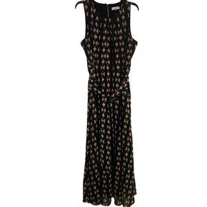 Calvin Klein sleeveless maxi dress‎ geometric pattern Size 14
